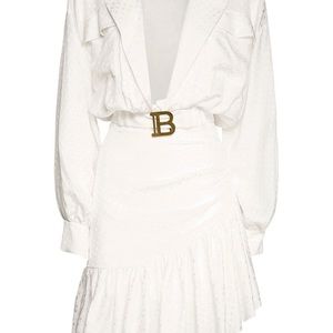 BALMAIN

RUFFLED SILK MINI DRESS
Size M